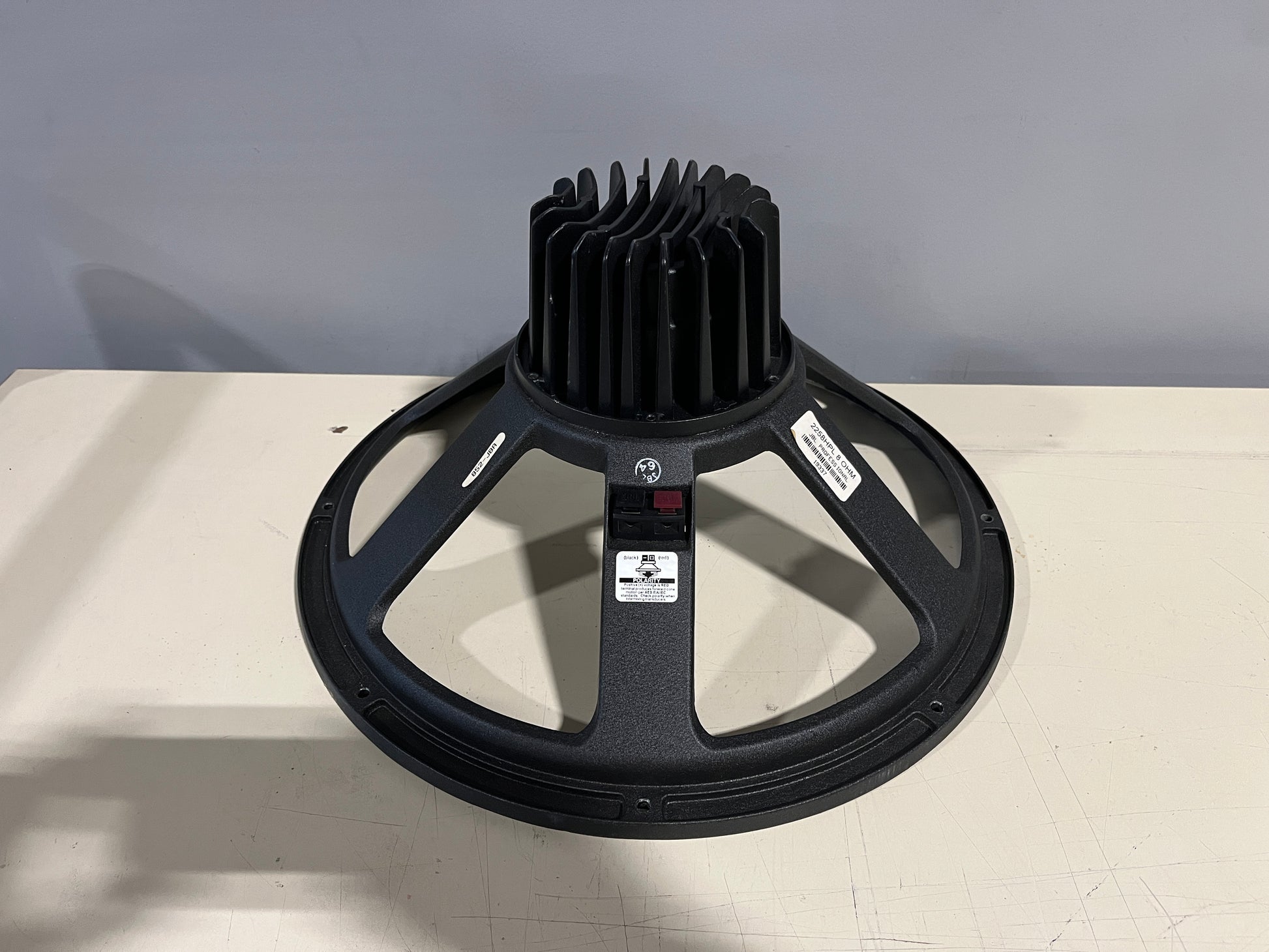 JBL 2258HPL Speaker Basket, JBL 2258HPL 18” Basket, JBL 18” Speaker Basket, JBL 18” Basket, 2258HPL Speaker Basket. We Sell Professional Audio Equipment. Audio Systems, Amplifiers, Consoles, Mixers, Electronics, Entertainment, Live Sound.