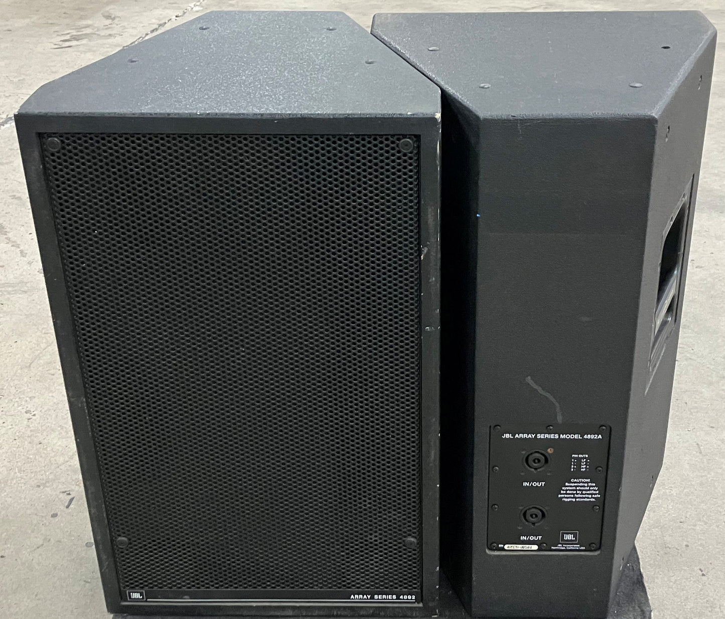 JBL Array Series Active Speakers Model 4892A, JBL 4892A Pair, JBL Array Series Model Speaker Pair, JBL 4892A, 		We Sell Professional Audio Equipment. Audio Systems, Amplifiers, Consoles, Mixers, Electronics, Entertainment, Live Sound
