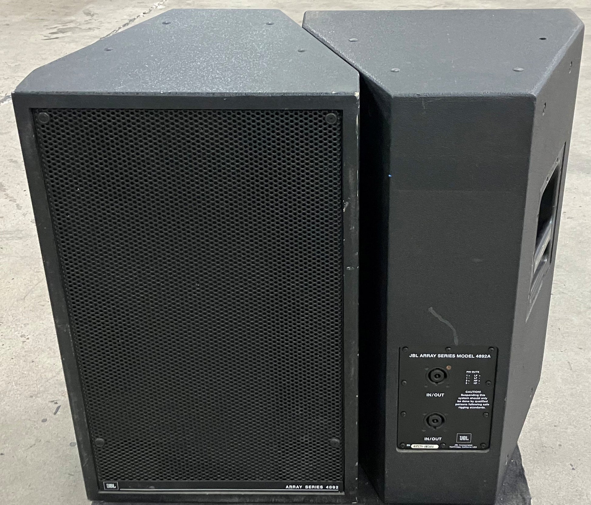 JBL Array Series Active Speakers Model 4892A, JBL 4892A Pair, JBL Array Series Model Speaker Pair, JBL 4892A, 		We Sell Professional Audio Equipment. Audio Systems, Amplifiers, Consoles, Mixers, Electronics, Entertainment, Live Sound
