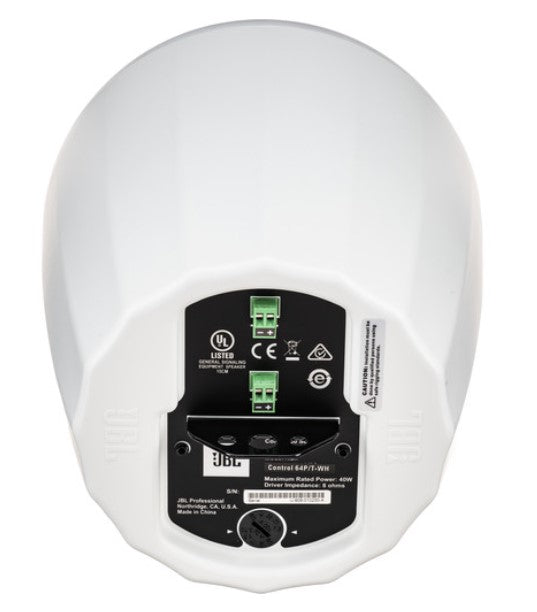 JBL Control 65P/T-W Full-Range Satellite Pendant Speaker, JBL Control Pendant Speakers, JBL White Pendant Speakers, JBL Control 65P/T-W Pendant Speakers, We Sell Professional Audio Equipment. Audio Systems, Amplifiers, Consoles, Mixers, Electronics, Entertainment, Live Sound