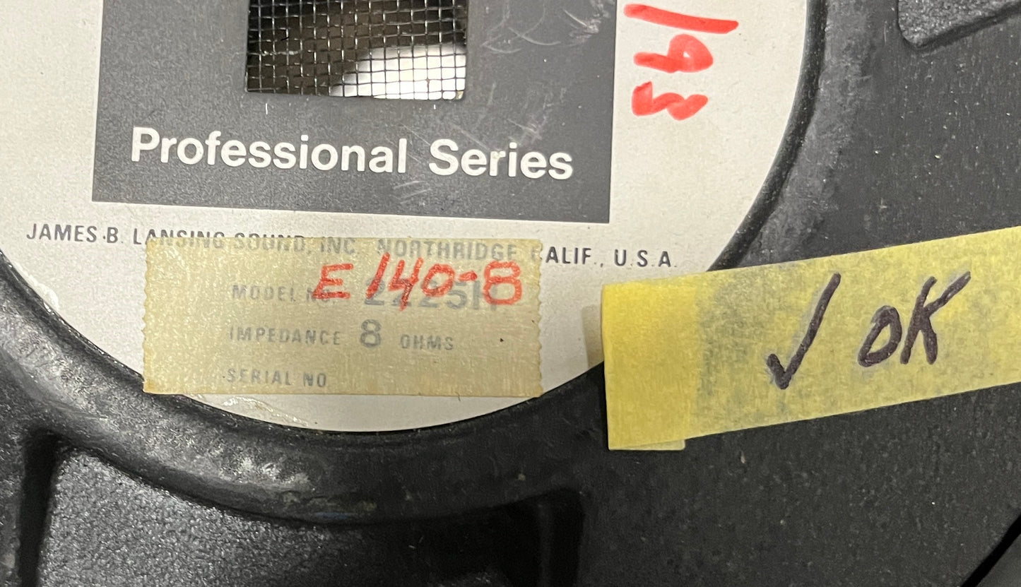 JBL E140-8 Low Frequency Subwoofer, JBL 15" Subwoofer, JBL E140-8 15" Subwoofer, We Sell Professional Audio Equipment. Audio Systems, Amplifiers, Consoles, Mixers, Electronics, Entertainment, Live Sound