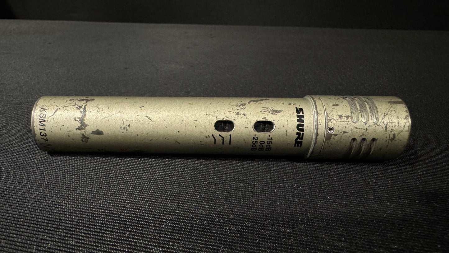 Shure KSM137 Small Condenser Microphone, Shure KSM137, KSM137, KSM137 Condenser Mic, Shure Condenser Microphone. We Sell Professional Audio Equipment. Audio Systems, Amplifiers, Consoles, Mixers, Electronics, Entertainment, Live Sound.