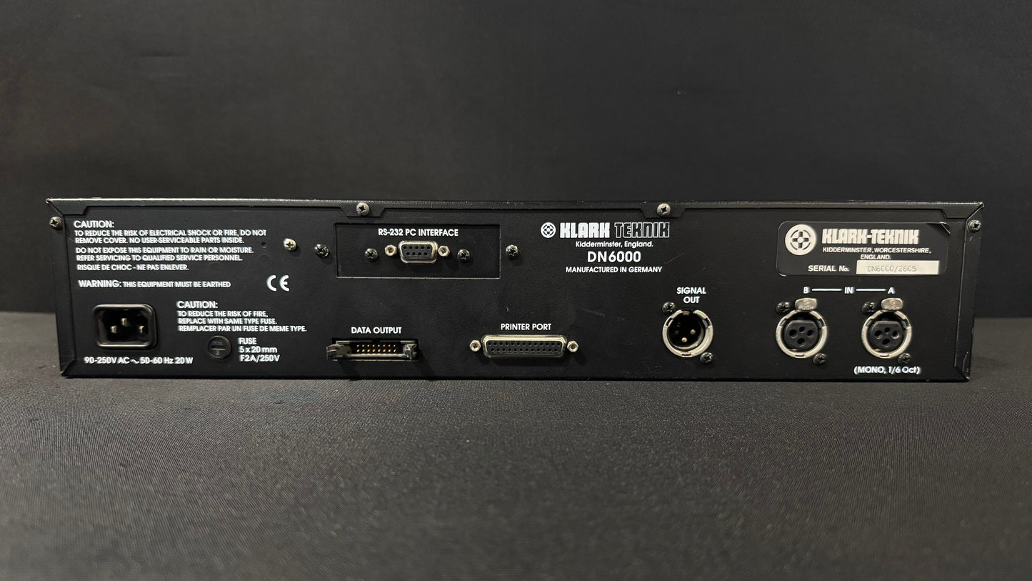Klark Teknik DN6000 Audio Analyser, Klark Teknik DN6000, DN6000 Audio Analyser, Klark Teknik Audio Analyzer, Klark Teknik Real-Time Audio Analyzer. We Sell Professional Audio Equipment. Audio Systems, Amplifiers, Consoles, Mixers, Electronics, Entertainment, Live Sound.
