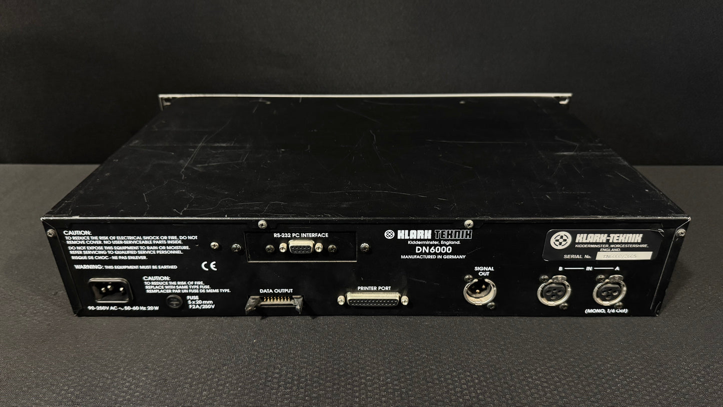 Klark Teknik DN6000 Audio Analyser, Klark Teknik DN6000, DN6000 Audio Analyser, Klark Teknik Audio Analyzer, Klark Teknik Real-Time Audio Analyzer. We Sell Professional Audio Equipment. Audio Systems, Amplifiers, Consoles, Mixers, Electronics, Entertainment, Live Sound.
