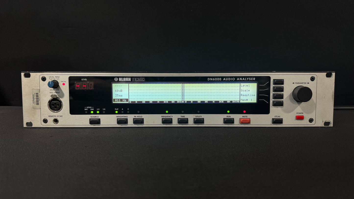 Klark Teknik DN6000 Audio Analyser, Klark Teknik DN6000, DN6000 Audio Analyser, Klark Teknik Audio Analyzer, Klark Teknik Real-Time Audio Analyzer. We Sell Professional Audio Equipment. Audio Systems, Amplifiers, Consoles, Mixers, Electronics, Entertainment, Live Sound.

