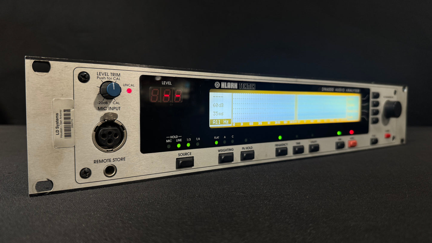 Klark Teknik DN6000 Audio Analyser, Klark Teknik DN6000, DN6000 Audio Analyser, Klark Teknik Audio Analyzer, Klark Teknik Real-Time Audio Analyzer. We Sell Professional Audio Equipment. Audio Systems, Amplifiers, Consoles, Mixers, Electronics, Entertainment, Live Sound.
