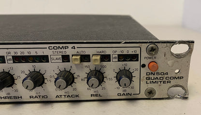 Klark Teknik DN504, Klark Teknik Quad Compressor, Klark Teknik DN504 Quad Compressor, Quad Compressor, We Sell Professional Audio Equipment. Audio Systems, Amplifiers, Consoles, Mixers, Electronics, Entertainment, Live Sound.