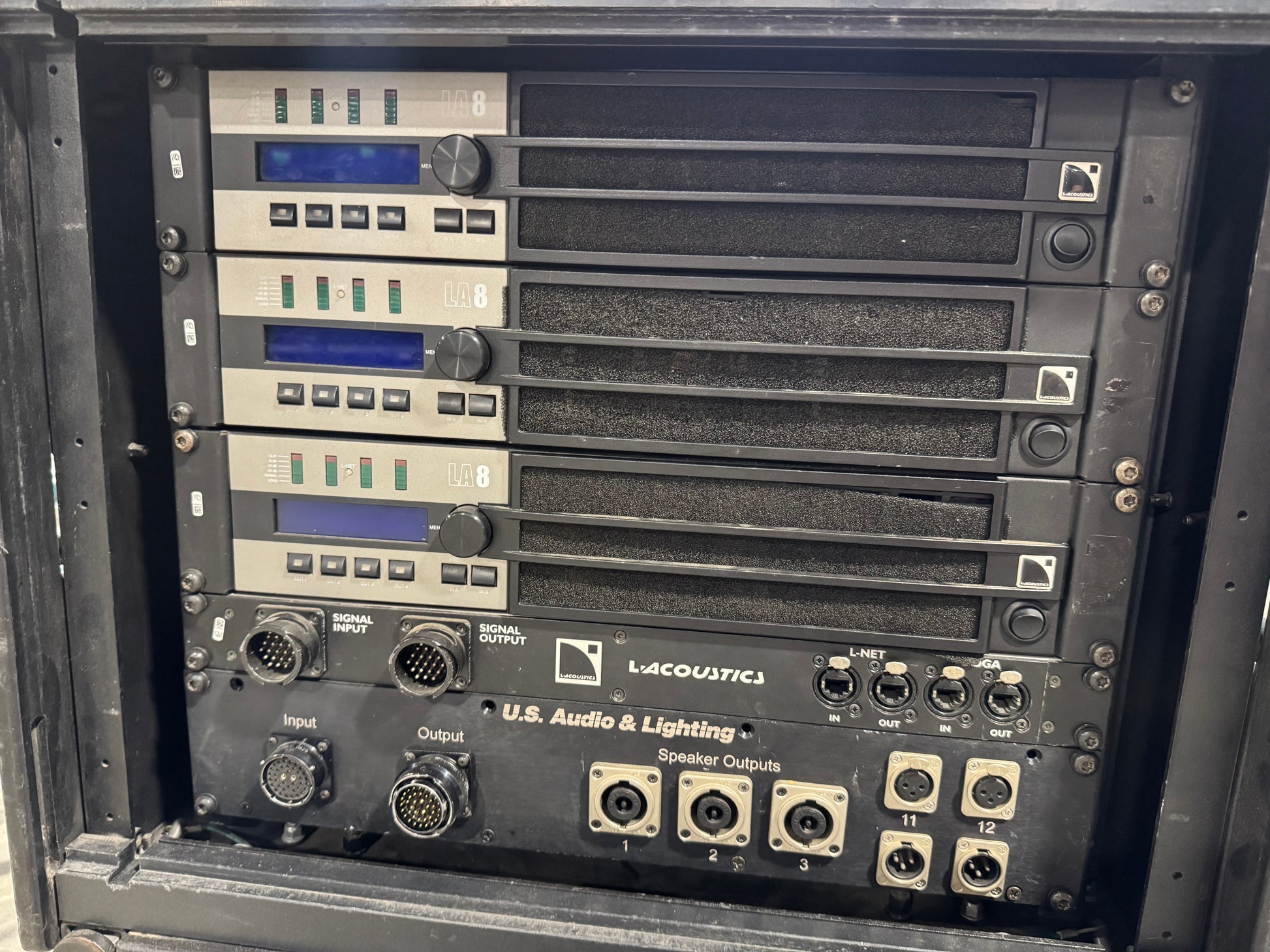 L-Acoustics LA-RAK I Touring Amplifier Rack, L-Acoustics Amp Rack, LA-8 Amplifier Rack, L-Acoustics LA-8 Amp Rack, Amplifier Rack, LA-RAK. We Sell Professional Audio Equipment. Audio Systems, Amplifiers, Consoles, Mixers, Electronics, Entertainment, Live Sound.