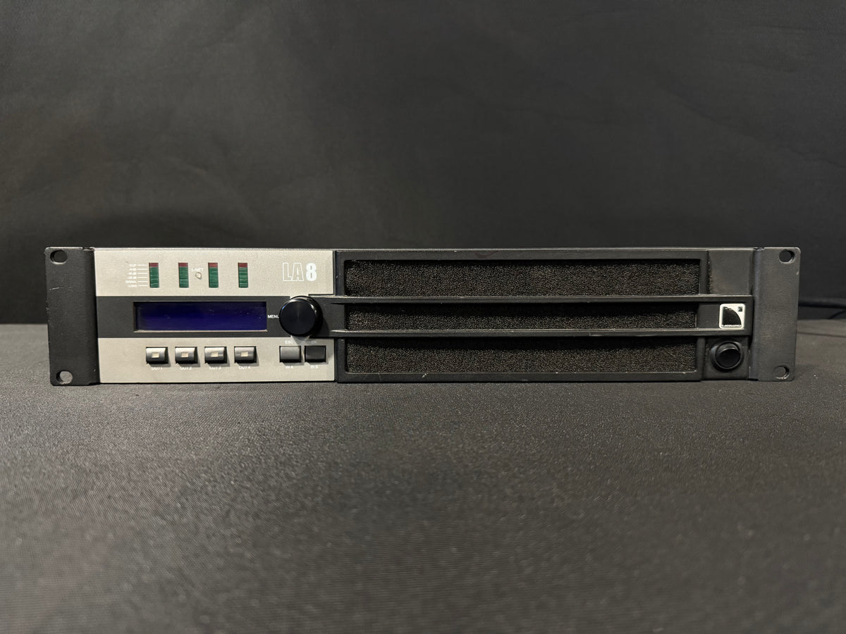 LA8 Power Amp, LA8, L-Acoustics Power Amplifier, L-Acoustics LA8 R3 Power Amplifier, L-Acoustics LA8. We Sell Professional Audio Equipment. Audio Systems, Amplifiers, Consoles, Mixers, Electronics, Entertainment, Live Sound.
