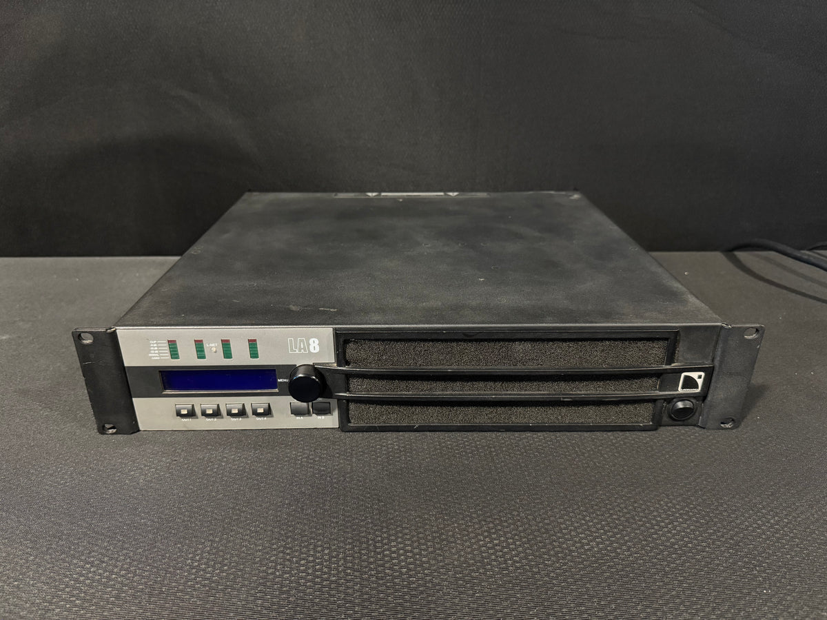 LA8 Power Amp, LA8, L-Acoustics Power Amplifier, L-Acoustics LA8 R3 Power Amplifier, L-Acoustics LA8. We Sell Professional Audio Equipment. Audio Systems, Amplifiers, Consoles, Mixers, Electronics, Entertainment, Live Sound.