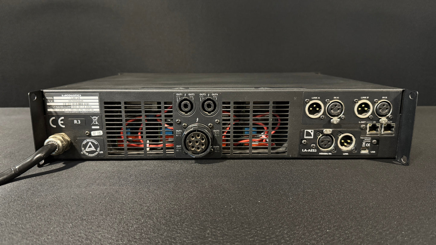 LA8 Power Amp, LA8, L-Acoustics Power Amplifier, L-Acoustics LA8 R3 Power Amplifier, L-Acoustics LA8. We Sell Professional Audio Equipment. Audio Systems, Amplifiers, Consoles, Mixers, Electronics, Entertainment, Live Sound.