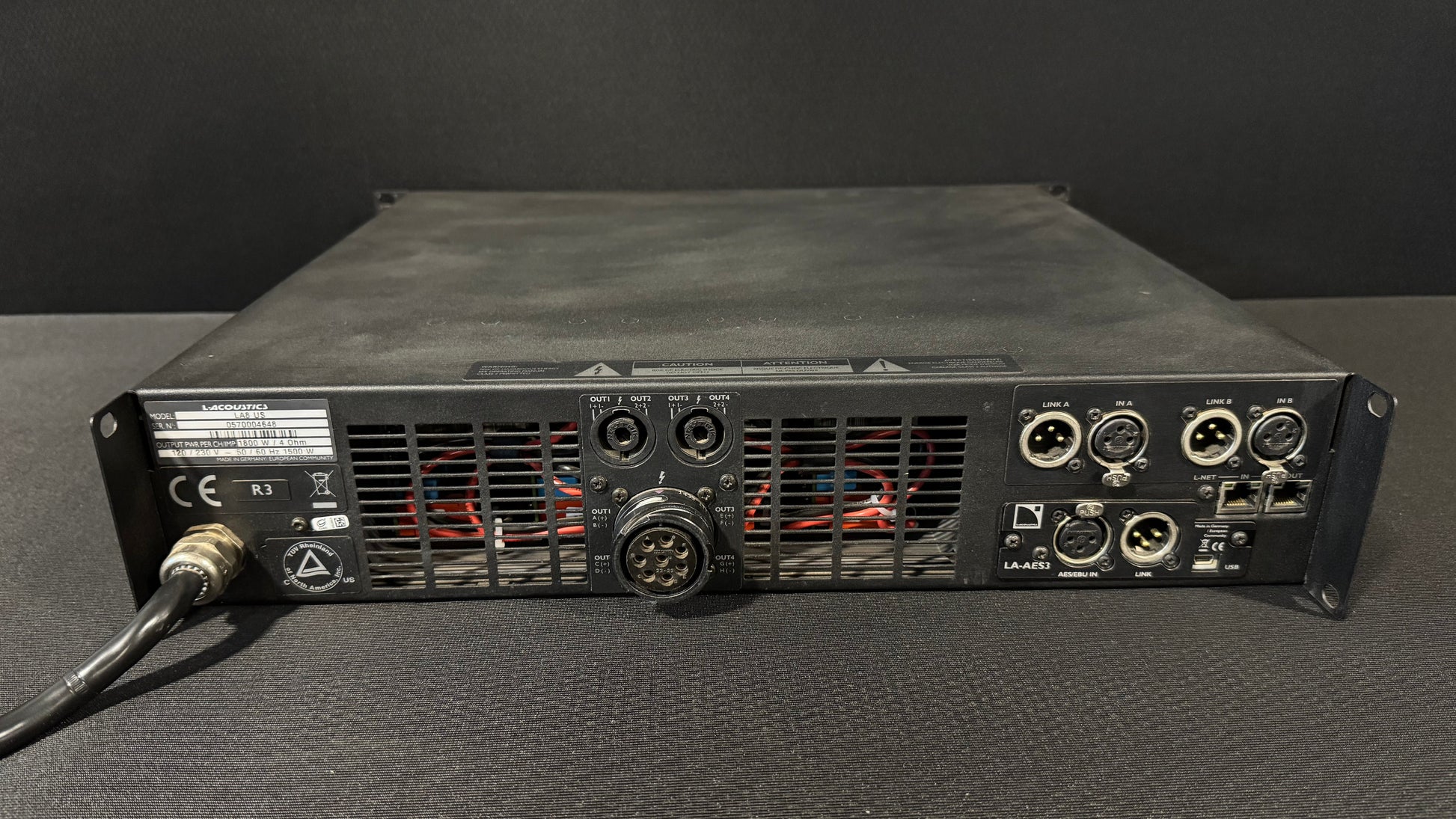 LA8 Power Amp, LA8, L-Acoustics Power Amplifier, L-Acoustics LA8 R3 Power Amplifier, L-Acoustics LA8. We Sell Professional Audio Equipment. Audio Systems, Amplifiers, Consoles, Mixers, Electronics, Entertainment, Live Sound.