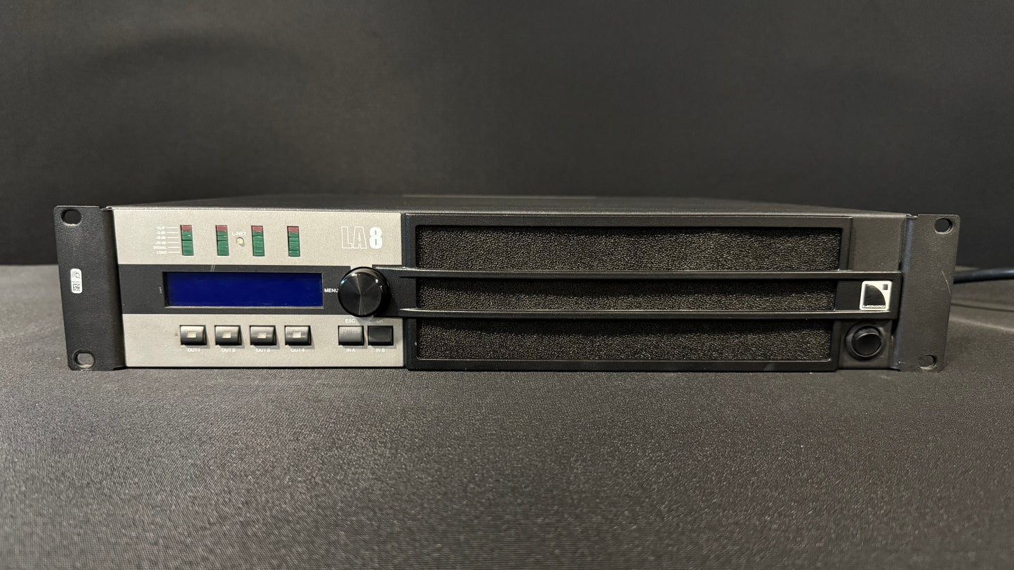 LA8 Power Amp, LA8, L-Acoustics Power Amplifier, L-Acoustics LA8 R3 Power Amplifier, L-Acoustics LA8. We Sell Professional Audio Equipment. Audio Systems, Amplifiers, Consoles, Mixers, Electronics, Entertainment, Live Sound.