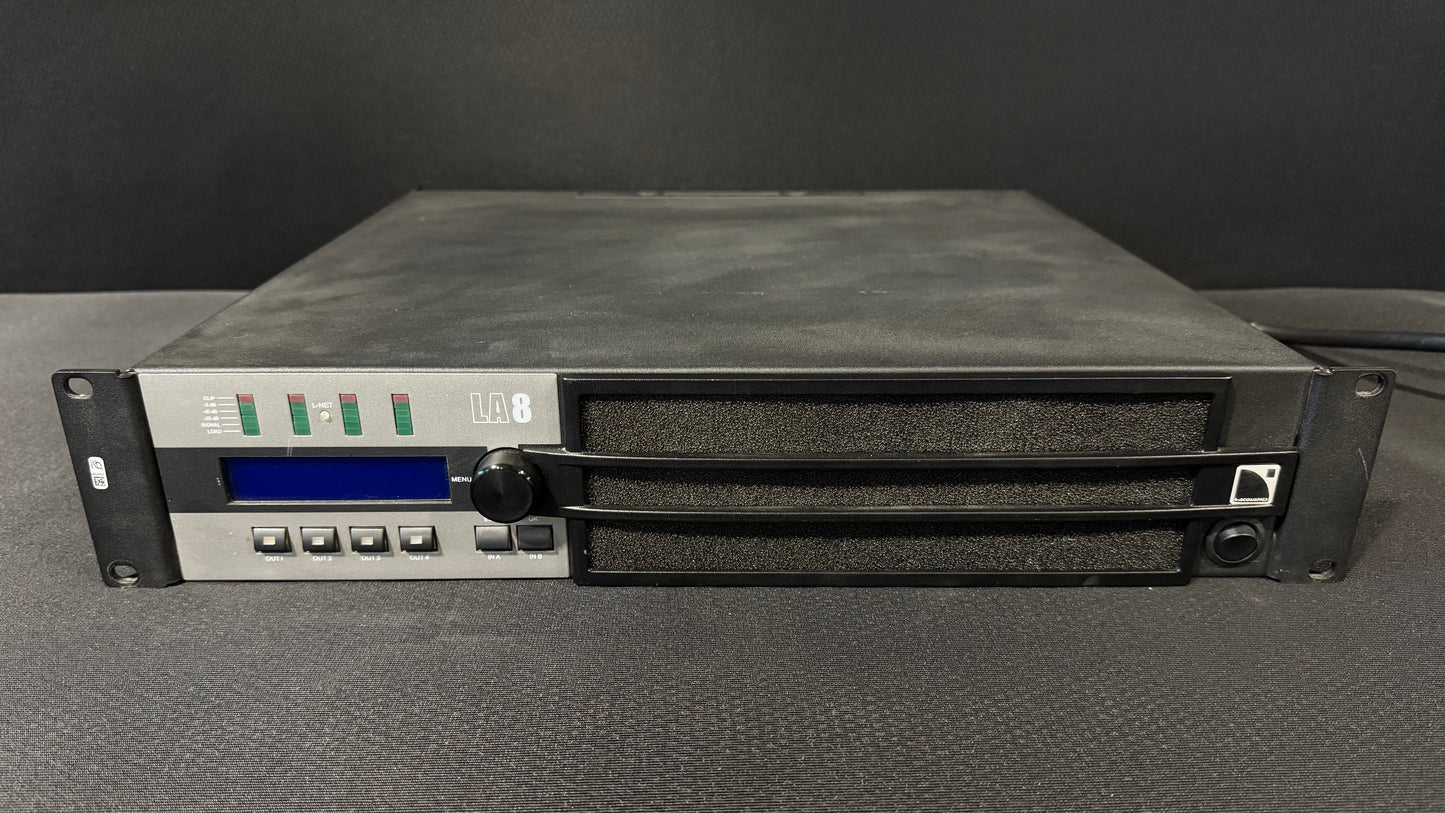 LA8 Power Amp, LA8, L-Acoustics Power Amplifier, L-Acoustics LA8 R3 Power Amplifier, L-Acoustics LA8. We Sell Professional Audio Equipment. Audio Systems, Amplifiers, Consoles, Mixers, Electronics, Entertainment, Live Sound.