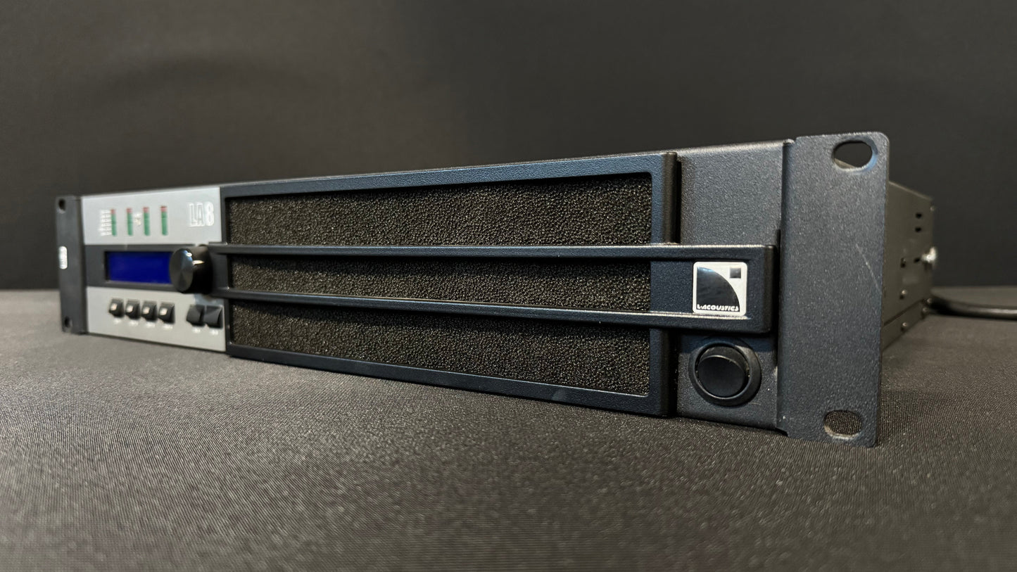 LA8 Power Amp, LA8, L-Acoustics Power Amplifier, L-Acoustics LA8 R3 Power Amplifier, L-Acoustics LA8. We Sell Professional Audio Equipment. Audio Systems, Amplifiers, Consoles, Mixers, Electronics, Entertainment, Live Sound.