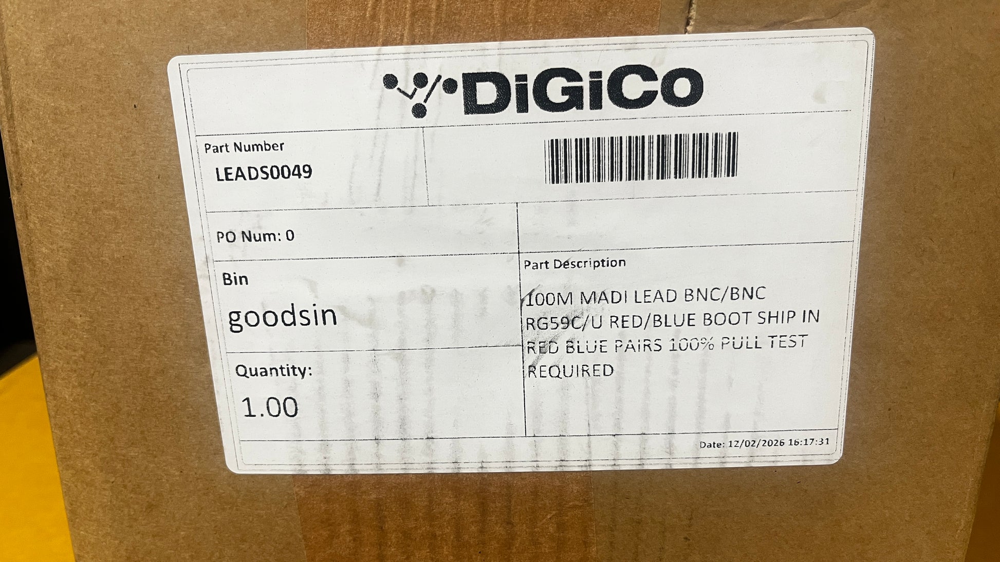 DiGiCo LEADS0049, MADI BNC/BNC Cable, DiGiCo MADI BNC/BNC Cable, MADI BNC/BNC Cable Spool, DiGiCo LEADS0049 Cable. We Sell Professional Audio Equipment. Audio Systems, Amplifiers, Consoles, Mixers, Electronics, Entertainment, Live Sound.