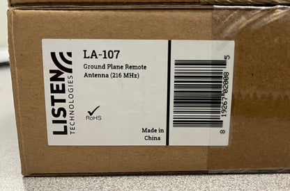 Listen Technologies LA-107 Ground Plane Remote Antenna, Listen Technologies LA-107 Remote Antenna, Ground Plane Remote Antenna 216 MHz, 216 MHz Ground Plane Remote Antenna, We Sell Professional Audio Equipment. Audio Systems, Amplifiers, Consoles, Mixers, Electronics, Entertainment, Live Sound.