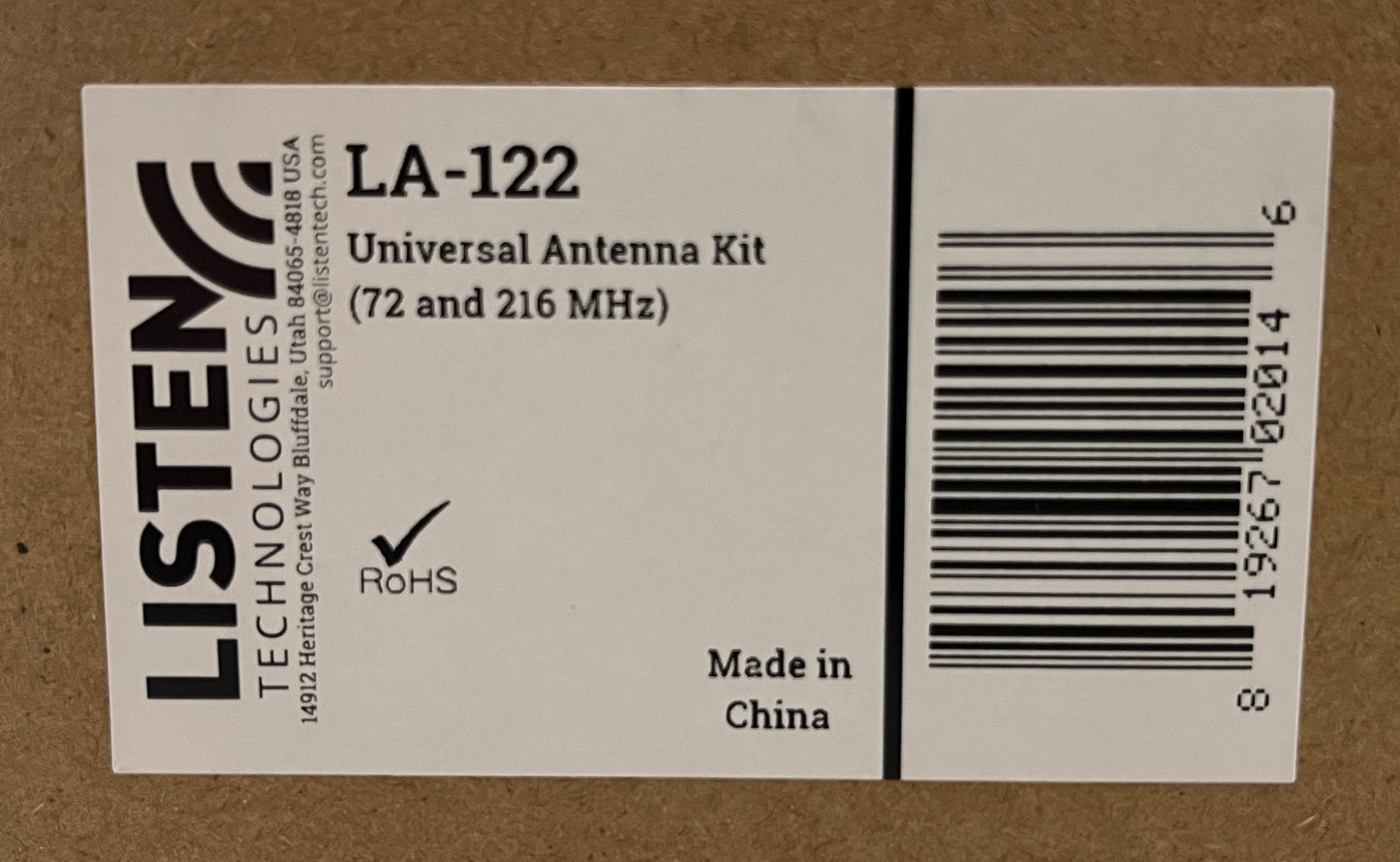 Listen Technologies LA-122, Listen Technologies Universal Antenna Kit, Listen Technologies LA-122 Universal Antenna Kit, We Sell Professional Audio Equipment. Audio Systems, Amplifiers, Consoles, Mixers, Electronics, Entertainment, Live Sound