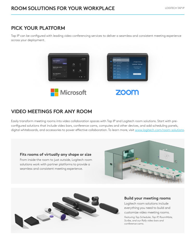 New Logitech Tap IP Meeting Room Touch Controller (952-000085) for Sale. We Sell Professional Audio Equipment. Audio Systems, Amplifiers, Consoles, Mixers, Electronics, Entertainment and Live Sound.