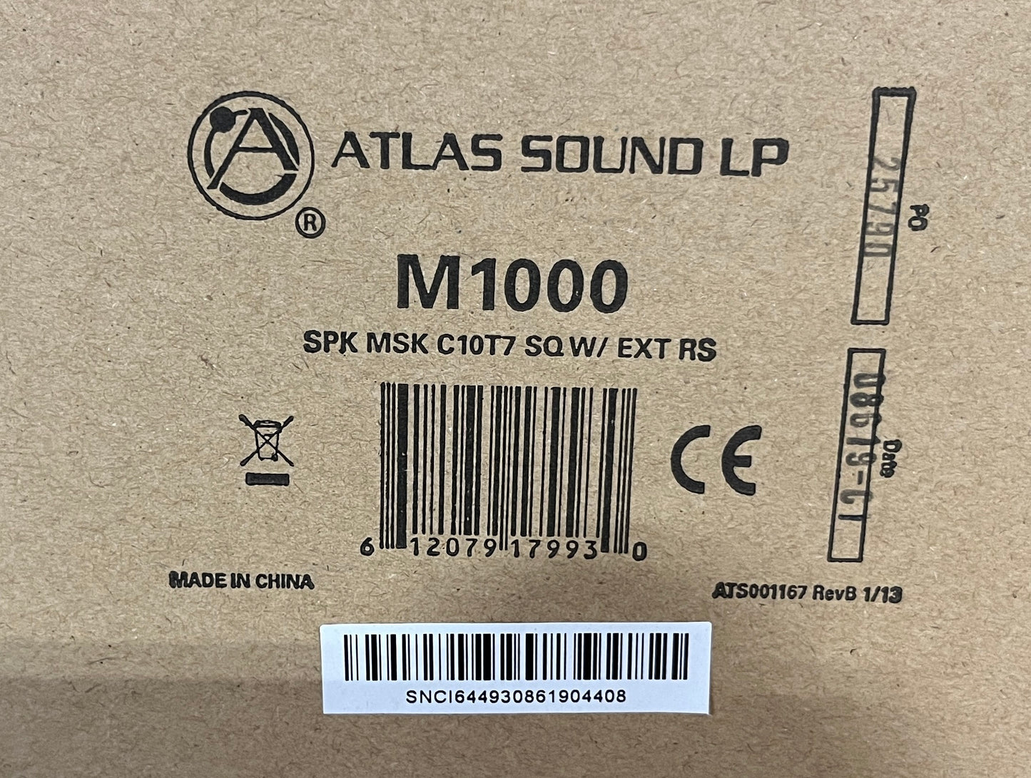 Atlas Sound M1000 Sound Masking Speakers, Atlas Sound M1000, Atlas M1000, Atlas Sound Masking Speakers, M1000 Sound Masking Speakers. We Sell Professional Audio Equipment. Audio Systems, Amplifiers, Consoles, Mixers, Electronics, Entertainment, Live Sound.