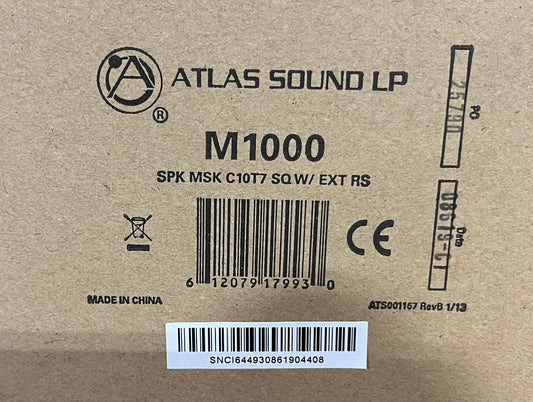 Atlas Sound M1000 Sound Masking Speakers, Atlas Sound M1000, Atlas M1000, Atlas Sound Masking Speakers, M1000 Sound Masking Speakers. We Sell Professional Audio Equipment. Audio Systems, Amplifiers, Consoles, Mixers, Electronics, Entertainment, Live Sound.