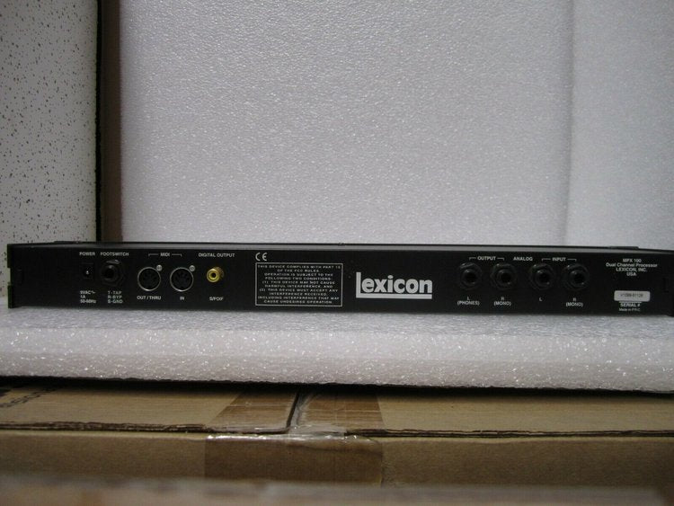 Used Lexicon MPX100 Dual Channel Multi-Effects Processor for Sale. We Sell Professional Audio Equipment. Audio Systems, Amplifiers, Consoles, Mixers, Electronics, Entertainment, Sound, Live.
