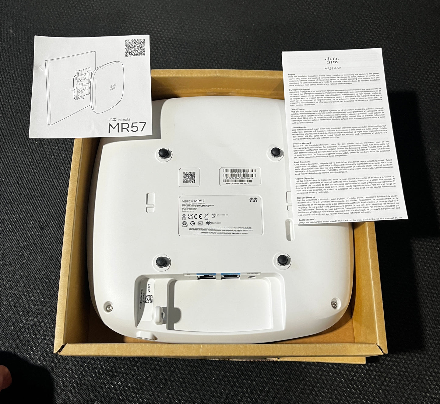 Cisco Meraki MR57-HW Ultra-High-Performance Wi-Fi 6E Wireless Access Point, Cisco Meraki MR57-HW, Cisco Meraki Ultra-High-Performance Wi-Fi 6E Wireless Access Point, MR57-HW Wireless Access Point, Cisco Access Point. We Sell Professional Audio Equipment. Audio Systems, Amplifiers, Consoles, Mixers, Electronics, Entertainment, Live Sound.