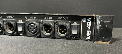 ProCo MS-42A 4 Channel Passive Splitter, ProCo MS-42A, ProCo MS-42A 4 Channel Splitter, 4 Channel Splitter, ProCo Mic Splitter. We Sell Professional Audio Equipment. Audio Systems, Amplifiers, Consoles, Mixers, Electronics, Entertainment, Live Sound.