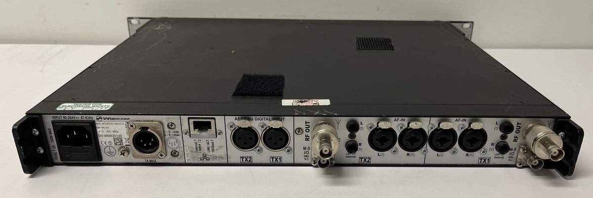 Wisycom MTK952-N-2W0 Dual Transmitter 470 - 800 MHz, Back