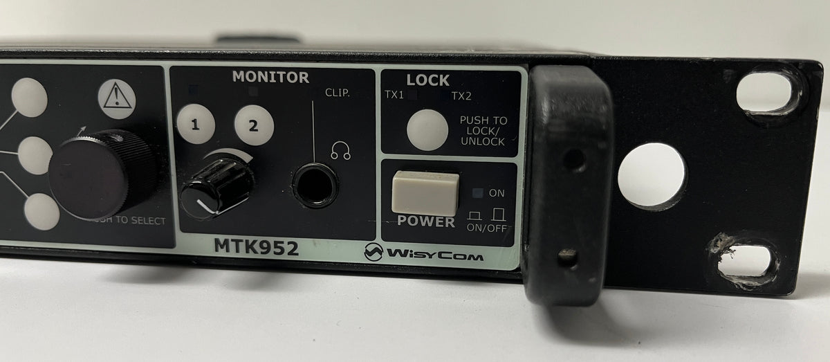 Wisycom MTK952-N-2W0 Dual Transmitter 470 - 800 MHz, Closeup