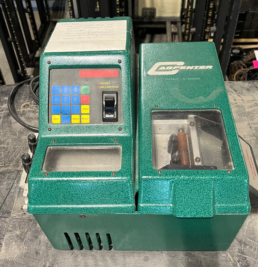 Carpenter Manufacturing Model 34-3 Wire Cutting/Stripping Machine, Carpenter Manufacturing Model 34-3, Carpenter Manufacturing Wire Cutting Machine, Wire Cutting/Stripping Machine, Model 34-3. We Sell Professional Audio Equipment. Audio Systems, Amplifiers, Consoles, Mixers, Electronics, Entertainment, Live Sound.