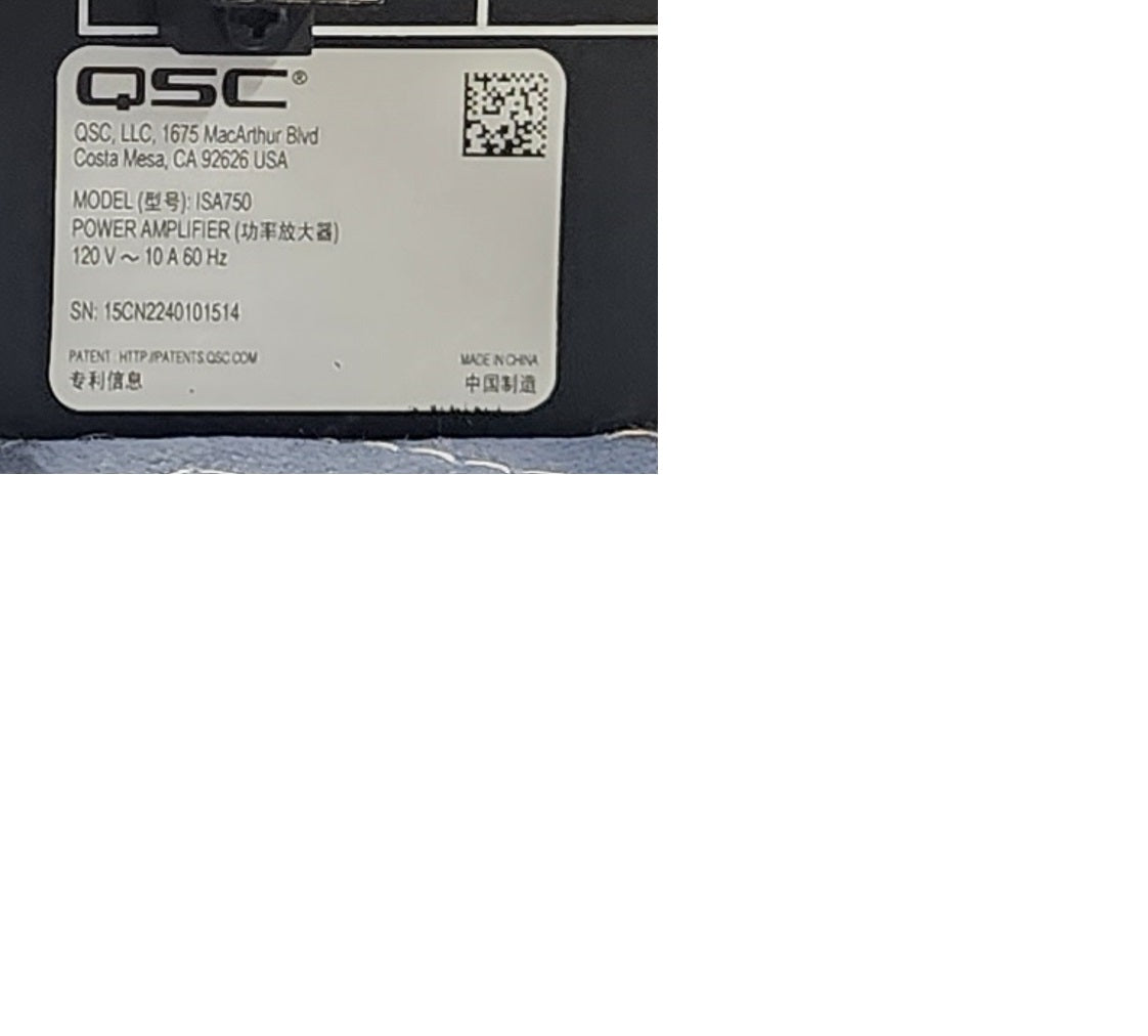 Used QSC ISA750 Professional Amplifier for Sale. We Sell Professional Audio Equipment. Audio Systems, Amplifiers, Consoles, Mixers, Electronics, Entertainment and Live Sound.