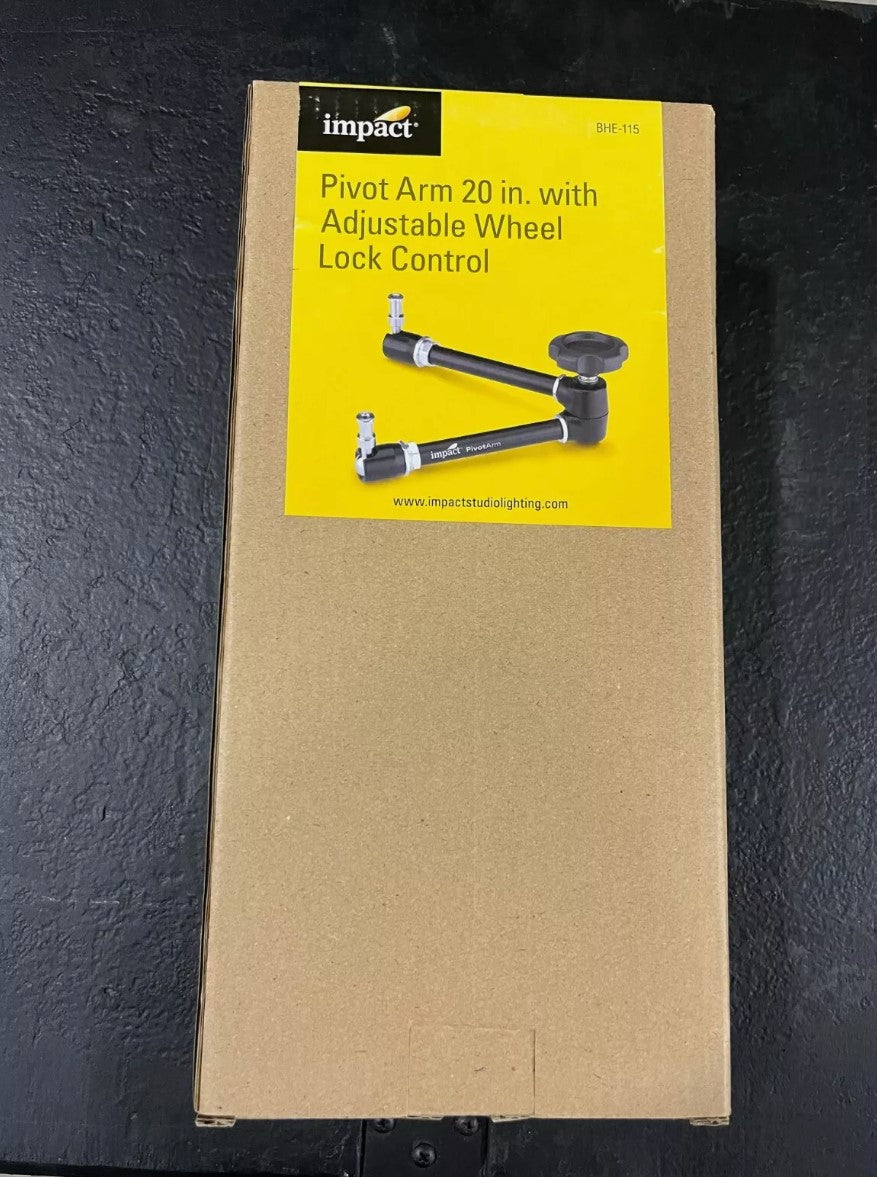 Impact Pivot Arm 20" w Adjustable Wheel Lock Control, NIB, BHE-115, Lot of 2. We Sell Professional Audio Equipment. Audio Systems, Amplifiers, Consoles, Mixers, Electronics, Entertainment and Live Sound.