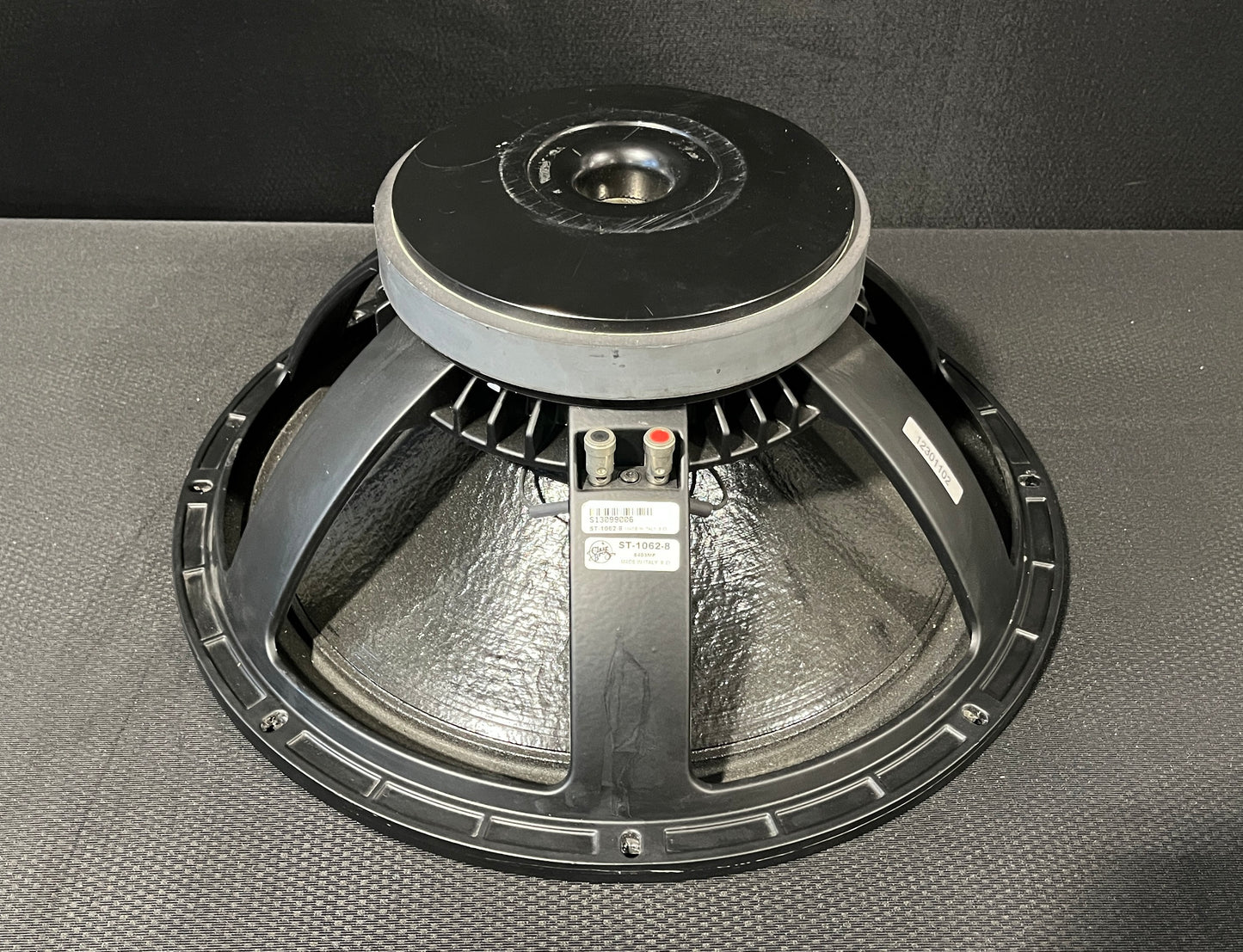 B&C 18PZB100 18” 1400W Woofer, B&C Speakers 18PZB100, B&C 18” Woofer, Clair Brothers ST-1062-8, 18PZB100 Woofer. We Sell Professional Audio Equipment. Audio Systems, Amplifiers, Consoles, Mixers, Electronics, Entertainment, Live Sound.