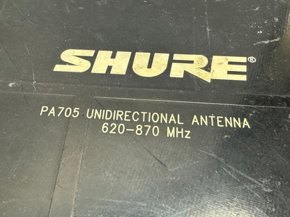 Shure PA705 Unidirectional Antenna, Shure PA705, Shure Unidirectional Antenna, Shure Antenna, 620-870 MHz Antenna. We Sell Professional Audio Equipment. Audio Systems, Amplifiers, Consoles, Mixers, Electronics, Entertainment, Live Sound.