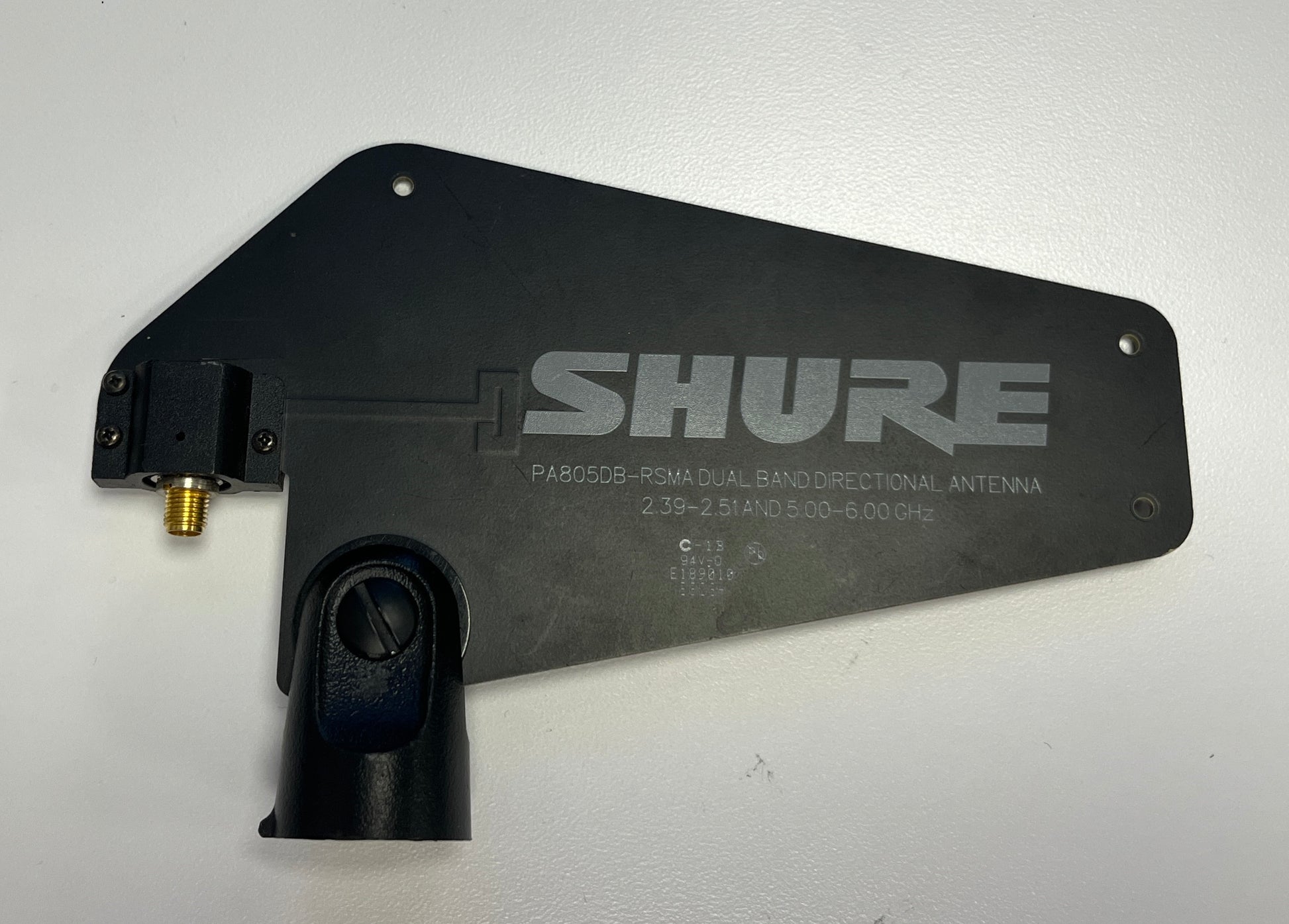 Shure PA805DB-RSMA Dual Band Directional Antenna, Shure PA805DB-RSMA Antenna, Shure Dual Band Directional Antenna, Shure PA805DB, Shure Antenna. We Sell Professional Audio Equipment. Audio Systems, Amplifiers, Consoles, Mixers, Electronics, Entertainment, Live Sound. 