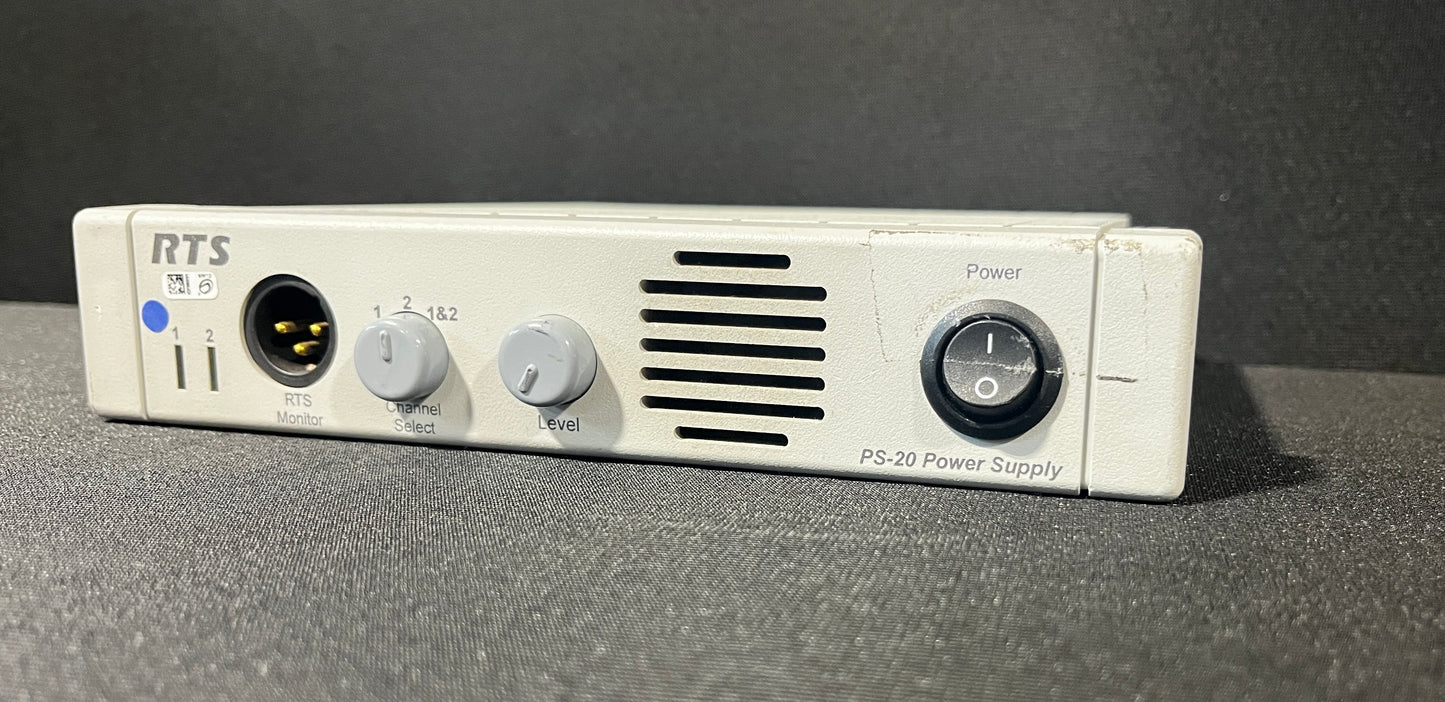 Telex/RTS PS-20 Power Supply, Telex/RTS PS-20, Telex PS20, PS20 Power Supply, Telex Power Supply. We Sell Professional Audio Equipment. Audio Systems, Amplifiers, Consoles, Mixers, Electronics, Entertainment, Live Sound.
