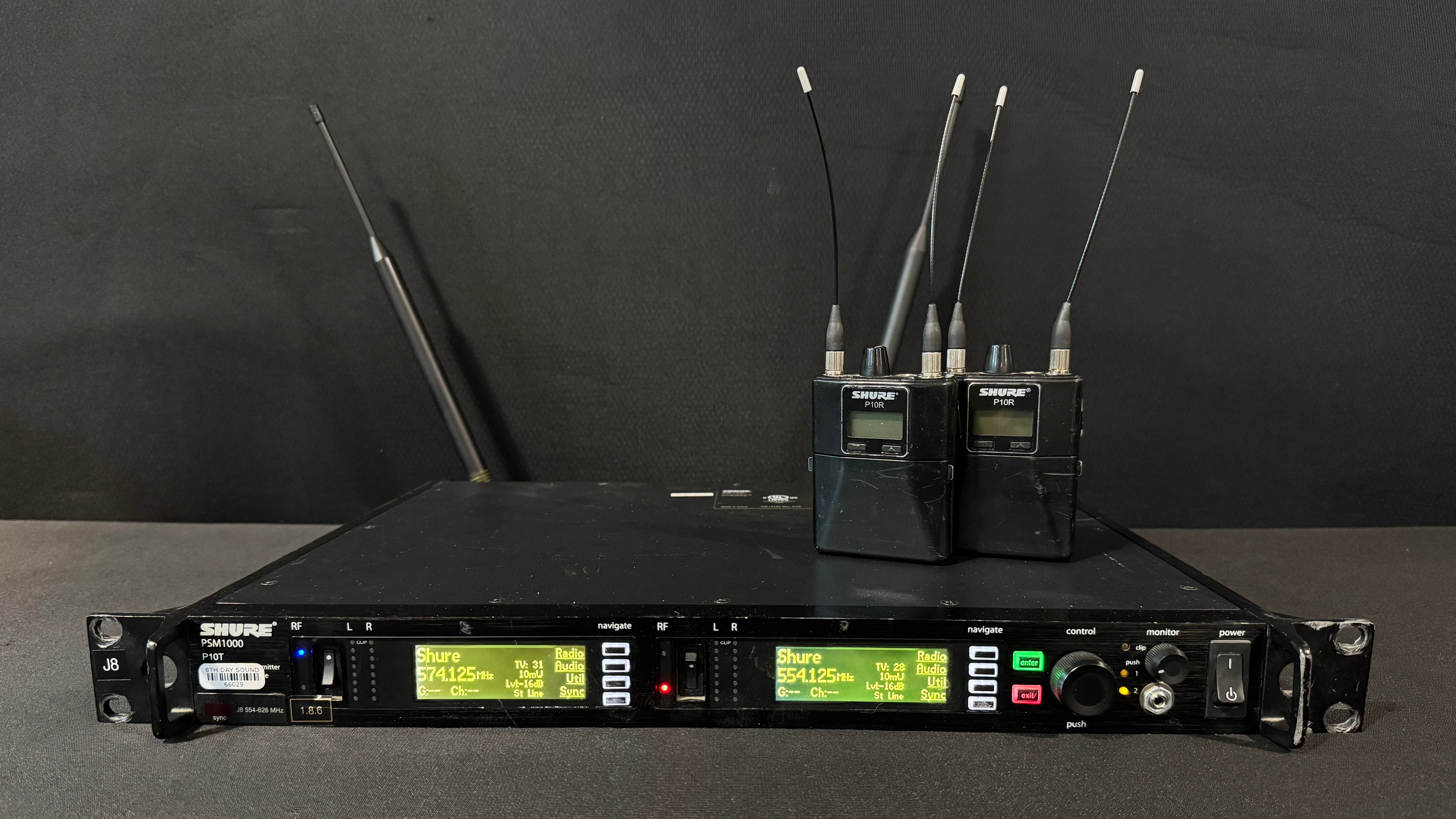 Shure PSM1000 IEM Package with P10T & P10R Bodypacks (J8, 554-626