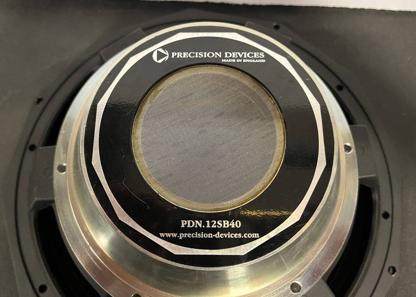 Precision Devices PDN.12SB40 Sub Bass Driver, Precision Devices Sub Driver, Precision Devices 12 Inch Sub Driver, We Sell Professional Audio Equipment. Audio Systems, Amplifiers, Consoles, Mixers, Electronics, Entertainment, Live Sound