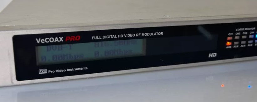 Used Pro Video VeCOAX Pro Full Digital HD Video RF Modulator, Analog Input For Sale. We Sell Professional Audio Equipment. Audio Systems, Amplifiers, Consoles, Mixers, Electronics, Entertainment, Live Sound.