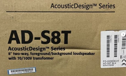 New QSC AD-S8T AcousticDesign Series 8" 2-Way 200W. We Sell Professional Audio Equipment. Audio Systems, Amplifiers, Consoles, Mixers, Electronics, Entertainment, Sound, Live.