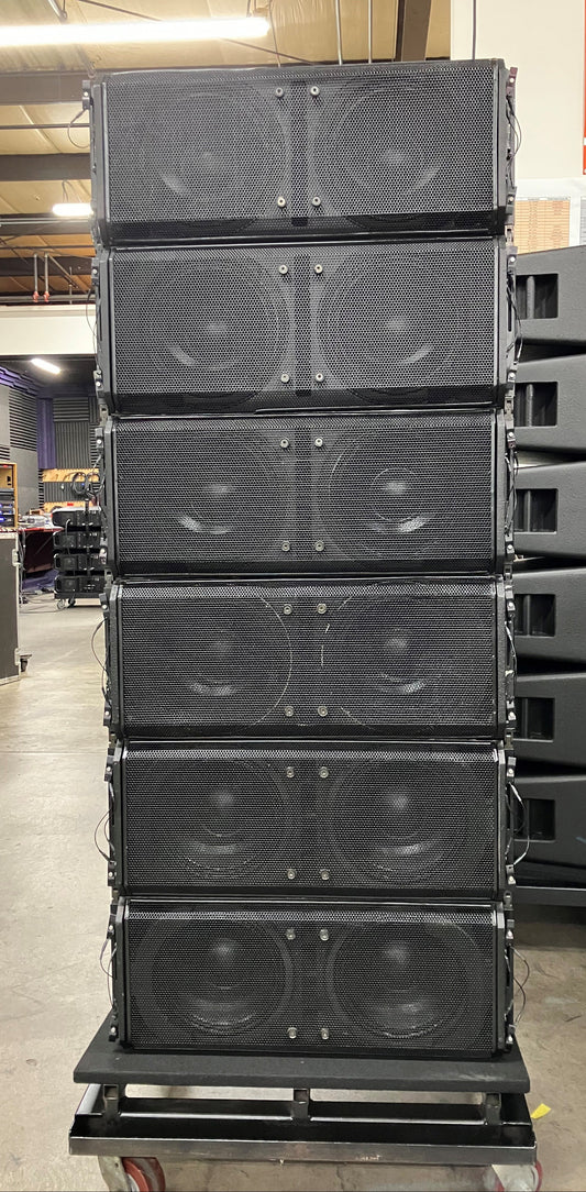 QSC Wideline WL2102 Line Array Enclosure, QSC Dual 10" Speaker, QSC Wideline Speaker, QSC ACE WL2102 Line Array Enclosure, Affordable Used Line Array Boxes, QSC Line Array Speakers, We Sell Professional Audio Equipment. Audio Systems, Amplifiers, Consoles, Mixers, Electronics, Entertainment, Live Sound