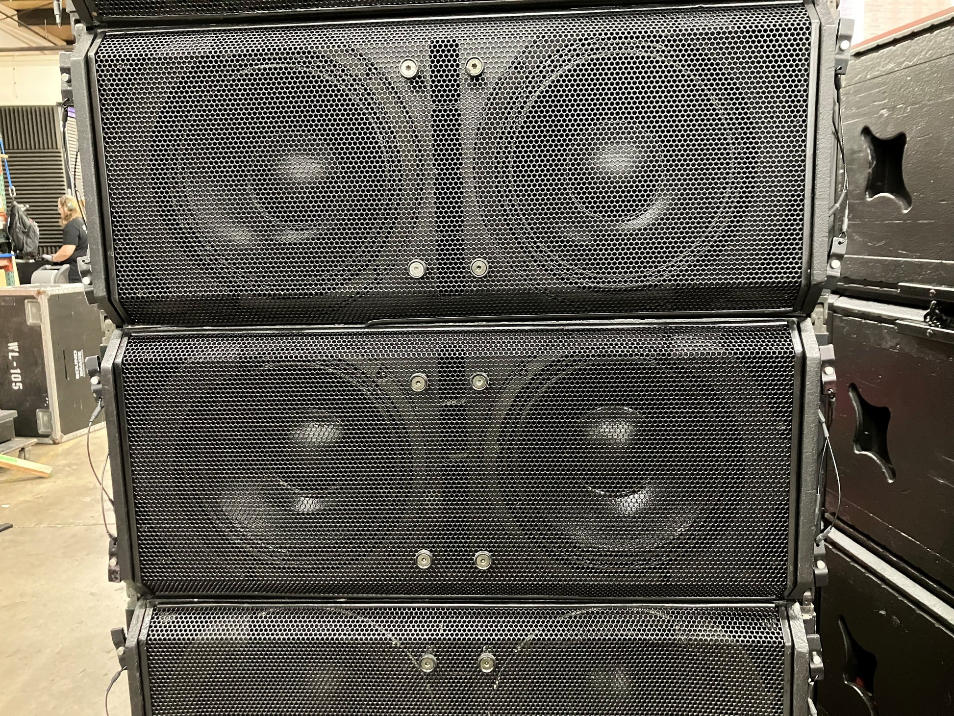 QSC Wideline WL2102 Line Array Enclosure, QSC Dual 10" Speaker, QSC Wideline Speaker, QSC ACE WL2102 Line Array Enclosure, Affordable Used Line Array Boxes, QSC Line Array Speakers, We Sell Professional Audio Equipment. Audio Systems, Amplifiers, Consoles, Mixers, Electronics, Entertainment, Live Sound