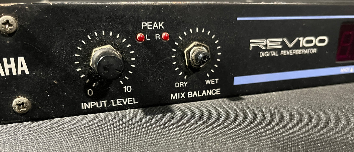 Yamaha REV100 Digital Reverberator, Yamaha REV100, REV100, REV100 Reverb, Yamaha Rack Effects. We Sell Professional Audio Equipment. Audio Systems, Amplifiers, Consoles, Mixers, Electronics, Entertainment, Live Sound.