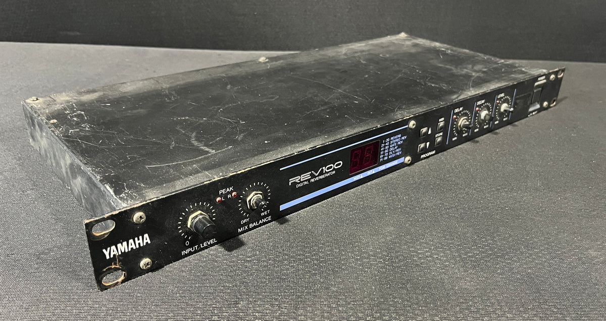 Yamaha REV100 Digital Reverberator, Yamaha REV100, REV100, REV100 Reverb, Yamaha Rack Effects. We Sell Professional Audio Equipment. Audio Systems, Amplifiers, Consoles, Mixers, Electronics, Entertainment, Live Sound.