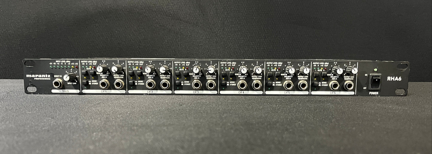 Marantz RHA6 6 Channel Headphone Amplifier, Marantz RHA6, Marantz Headphone Amplifier, RHA6 6 Channel Headphone Amplifier, 6 Channel Headphone Amp. We Sell Professional Audio Equipment. Audio Systems, Amplifiers, Consoles, Mixers, Electronics, Entertainment, Live Sound.