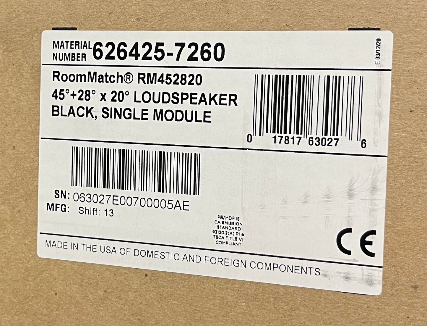 Bose RoomMatch RM452820 Asymmetrical DeltaQ Array Module, Bose RoomMatch RM452820, Bose RM452820, Bose Line Array, Bose Array Module. We Sell Professional Audio Equipment. Audio Systems, Amplifiers, Consoles, Mixers, Electronics, Entertainment, Live Sound.