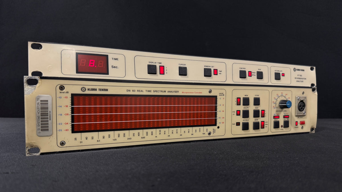 Klark Teknik DN60 Real Time Spectrum Analyser, Klark Teknik DN60, Klark Teknik Audio Analyzer, DN60 Spectrum Analyser, Klark Teknik DN 60. We Sell Professional Audio Equipment. Audio Systems, Amplifiers, Consoles, Mixers, Electronics, Entertainment, Live Sound.