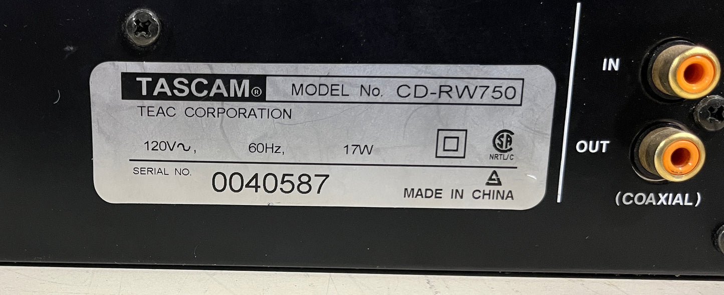 Tascam CD-RW750 Professional Audio CD Recorder, Tascam CD-RW750, TASCAM CD-RW750, Tascam CD Recorder, CD-RW750 Recorder. We Sell Professional Audio Equipment. Audio Systems, Amplifiers, Consoles, Mixers, Electronics, Entertainment, Live Sound.