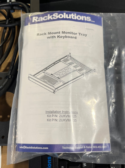 RackSolutions 2U Rack-Mount Sliding KVM/Monitor Tray, RackSolutions KVM/Monitor Tray, Rackmount Keyboard, Sliding KVM/Monitor Tray, 2RU Sliding Monitor/KVM Tray. We Sell Professional Audio Equipment. Audio Systems, Amplifiers, Consoles, Mixers, Electronics, Entertainment, Live Sound.